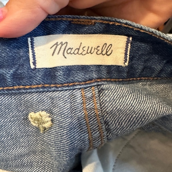 Madewell Skirt Denim A-Line Mini Confetti Floral Embroidered Sz 13-14 - Picture 3 of 6